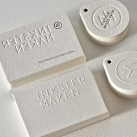 Impresión de Tarjetas de Papel con Relieve de Algodón Personalizadas para Agradecimiento Empresarial, Tarjetas de Papel con Relieve Empresarial