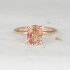 925S Rhodium Plated Sunstone Gemstone Engagement <b>Ring</b> for Women <b>Men</b> Unisex Party Wedding - Product Image 3