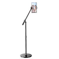 Trépied robuste Feixiang B21 avec poignée réglable en hauteur, bras télescopique, base de 26 cm et griffe porte-accessoire pour micros et éclairages