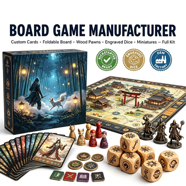 FSC CE Verified Supplier Custom Printing Design Board Game OEM One-Stop Services Family Parties Interactive Strategy Board Game