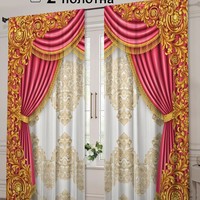Rideaux à œillets en polyester personnalisables, imprimé floral rose-violet moderne, semi-occultants et translucides, pour chambre et salle à manger