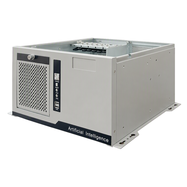 Custom Industrial Computer Chassis Lockable Front Door Desktop Case Dual Door AI Edge Computing