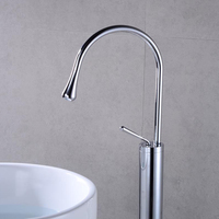 Mélangeur de baignoire sur pied de style moderne simple, multi couleurs, mitigeur en laiton à poignée unique