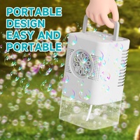 Machine à bulles automatique en plastique avec lumières LED, accessoire photo pour fêtes en extérieur, amusement pour enfants, capacité de 400 ml pour activités de plein air