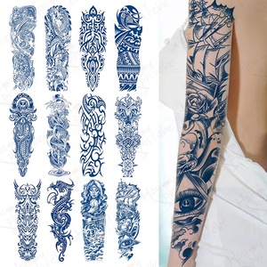 Miel Phoebe GZQB herbe jus encre bras complet manches temporaire <span class=keywords><strong>tatouage</strong></span> autocollants <span class=keywords><strong>tatouage</strong></span> dernier 15 jours pour hommes femmes autocollant - Product Image 2