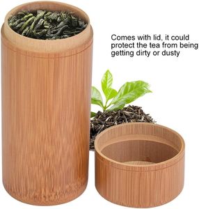 Tre Vòng Ống Trà Canister Xách Tay Trà Bằng Gỗ Hộp Lưu Trữ Với Nắp <span class=keywords><strong>Handmade</strong></span> Cà Phê Đậu Chủ Tiện Ích Chai <span class=keywords><strong>Container</strong></span> - Product Image 2