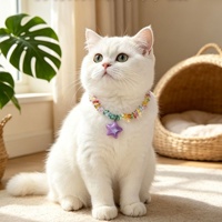 Collier en cristal Zoyi pour animaux de compagnie, universel pour chats et chiens, pierres naturelles colorées, collier décontracté de luxe, cadeau, accessoire multi-occasions
