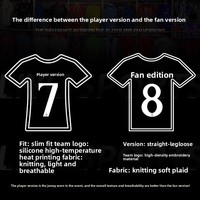 25/26 Cetak Digital 100% Poliester 220g Menyerap Keringat Bernapas Anti-Bakteri Pas Badan Pinggang Elastis Lengan Pendek Olahraga