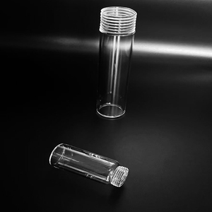 Nhà sản xuất tùy chỉnh rõ ràng Threaded ống thủy tinh thạch anh chủ đề trong suốt chai thạch anh cụ - Product Image 6