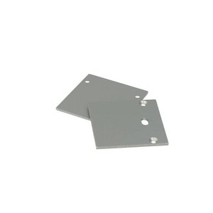 Coppia di Tappi Terminali BA3535 per Profili LED in Alluminio Serie 6000, Montaggio a Superficie con Finitura Anodizzata per Sospensione a Soffitto - Product Image 1