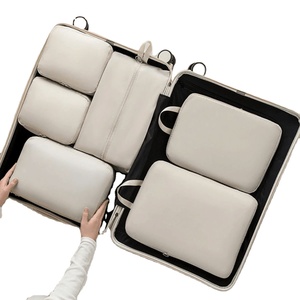 Organizador de Equipaje Compresible para Vacaciones, Juego de 6 Cubos de Compresión para Viaje - Product Image 1