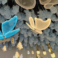 Élégante Décoration de Mariage, Ailes de Papillon Lumineuses, Accessoire Suspendu de Plafond pour Scène