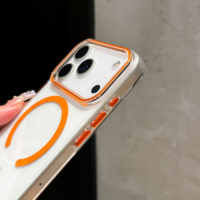 Haute qualité PC clair étui de téléphone mince pour iPhone 17 Pro Max charge sans fil couleur fraîche magnétique Transparent Anti-jaune couverture