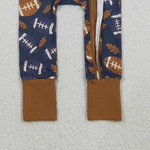 Ropa de Primavera para Bebés Niños, Diseño de Moda, Venta Caliente, Precio Económico al por Mayor, Mameluco con Cierre y Estampado de Fútbol para Recién Nacidos - Product Image 3