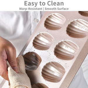 12-khoang Carbon thép hình chữ nhật hình dạng bánh Pan với PTFE lớp phủ máy rửa chén & lò an toàn BPA miễn phí màu đen cho Rượu Sâm banh màu sắc - Product Image 4