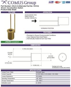 1.9g đến 54.9g asls loạt tăng tốc chuyển đổi sốc chuyển đổi bình thường mở mức độ kích hoạt tùy chỉnh bất kỳ <span class=keywords><strong>g</strong></span> comus Thiết bị chuyển mạch - Product Image 2