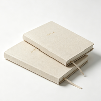 Carnet de notes personnalisé A5 en lin, couverture rigide, reliure cousue, cadeau promotionnel d'entreprise, agenda