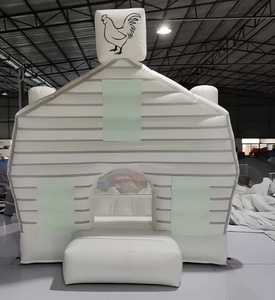 Château gonflable écologique en PVC noir et blanc à carreaux, taille 4x4m, avec motif géométrique moderne pour événements et mariages élégants - Product Image 2