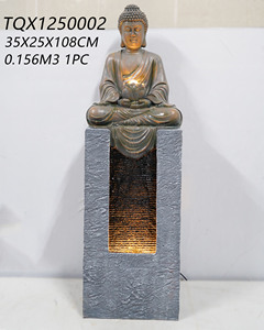 <span class=keywords><strong>Fontaine</strong></span> Zen <span class=keywords><strong>Bouddha</strong></span> en Résine Faite Main Moderne avec LED <span class=keywords><strong>Solaire</strong></span> Étanche pour Jardin et Cour - Product Image 2