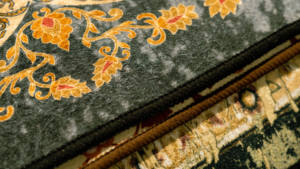 Shufu Durable brillant impression tapis en caoutchouc naturel Anti-allergique anti-dérapant facile à nettoyer tapis Non toxique pour Polyester fait maison - Product Image 5