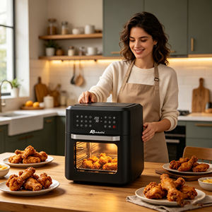 Anbolife OEM 12L IMD Panel <strong>Air</strong> <strong>Fryer</strong> With <strong>Rotisserie</strong> Function Traspaerant Glass Window Oven Detachable Door Home Appliance ETL - Product Image 4