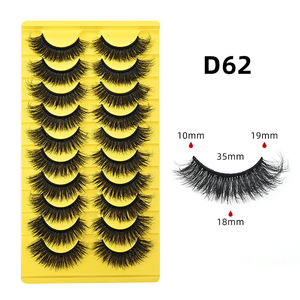 10 paires de cils en soie naturelle à ailes d'ange, emballage multiple, cils en faux vison à ailes de chat, cils moelleux - Product Image 5