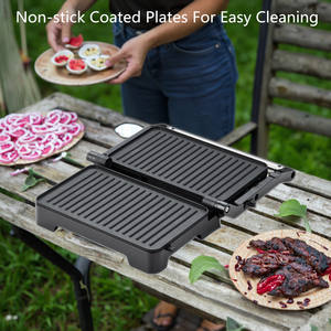 Gril de contact antiadhésif personnalisé de 2000W à 180 degrés Machine à sandwich électrique professionnelle Presse à <span class=keywords><strong>panini</strong></span> domestique Plaques chauffantes pour barbecue - Product Image 5