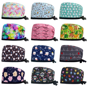 Niaahinn stampa dentaria medica personalizzata da donna con rifinitura cappello da infermiera chirurgia cappello medico Scrub berretto da infermiera - Product Image 5