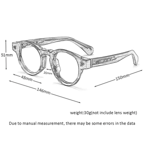 Jiojew tùy chỉnh dày khắc Kính mắt <span class=keywords><strong>Acetate</strong></span> khung kim loại kim kính đọc sách Kính mát khung - Product Image 4