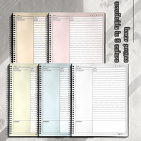 Cahiers de composition scolaires personnalisés, format A4/B5, couverture en PP, cahier à spirales avec pages intérieures colorées et couverture imperméable