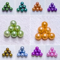 Perles d'eau douce naturelles colorées rondes teintées Muses Jewels, 6-8mm, authentiques, en vrac, Perlas Para Bisuteria Por Mayor, vente flash