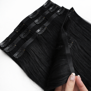 <span class=keywords><strong>Extensiones</strong></span> <span class=keywords><strong>de</strong></span> <span class=keywords><strong>Cabello</strong></span> Clip-In PU Negras Premium, Lisas, Fácil DIY, Volumen y Largo Instantáneos - Product Image 2