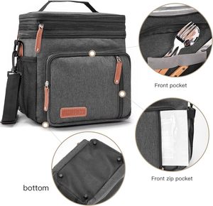 Sac isotherme pour boîte à lunch, sac de pique-nique de voyage, sac de rangement pratique pour étudiants - Product Image 2
