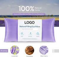 Masque oculaire lesté à la lavande avec housse lavable, compresses chaudes et froides micro-ondables pour le sommeil, le yoga, la méditation, la relaxation, logo personnalisé