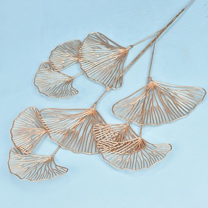 Fleur de <span class=keywords><strong>biloba</strong></span> artificielle, 1 pièce, feuilles de haute qualité, ventilateur de <span class=keywords><strong>ginkgo</strong></span> pour décoration de maison, vente en gros - Product Image 2