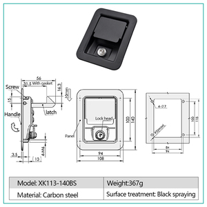 Cerradura de Seguridad para Caja de Herramientas de Vehículos, de Acero al Carbono de Alta Resistencia, con Llave, para Camionetas y Camiones - Product Image 5