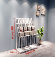 Support de rangement moderne en métal réglable en hauteur pour écharpes, draps, serviettes et oreillers – Présentoir de magasin de vêtements
