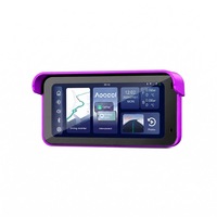 Caméra de tableau de bord pour moto Aoocci C6 Pro 140 FOV HDR, écran 6,25 pouces, double caméra 1080P, navigation GPS sans fil, enregistreur vidéo intelligent, 1 an