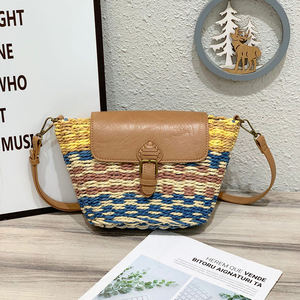 THK Summer <b>Woven</b> <b>Straw</b> <b>Bag</b> Beach <b>Bag</b> Ladies Shoulder Messenger <b>Bags</b> Hand-<b>woven</b> Handbag - Product Image 4