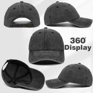 Gorra de Béisbol al por Mayor de 6 Paneles, Estilo Desgastado, Personalizable con Logotipo Bordado, Retro Vintage, de Algodón, Gorra Deportiva Tipo Dad Hat - Product Image 2