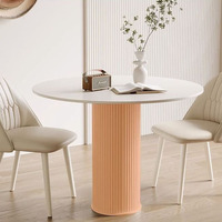 Ensemble de table à manger en bois massif de conception de maison moderne et décontractée petits appartements accessibles de luxe meubles de style blanc-français