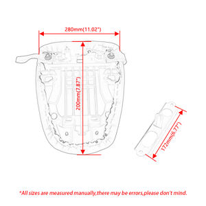Accessoires de moto, coussin de siège arrière en cuir pour passager, compatible avec Suzuki <span class=keywords><strong>GSX</strong></span> - <span class=keywords><strong>S</strong></span> <span class=keywords><strong>750</strong></span> 2017 <span class=keywords><strong>2018</strong></span> - Product Image 2