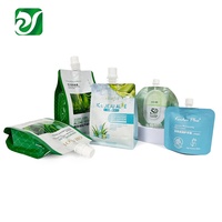 Emballage cosmétique biodégradable, pochette avec bec verseur, sacs en aluminium vides personnalisés, à fond plat