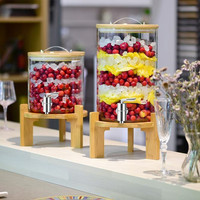 Conteneur alimentaire en verre borosilicate de haute qualité, écologique, avec robinet, pour la vente en gros et la personnalisation