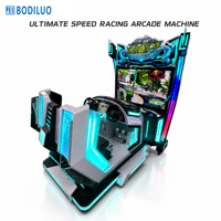 Simulateur de course à deux joueurs à monnayeur, machine de jeu d'arcade de course automobile pour centre de jeux et centre commercial