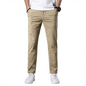 Pantalones Chinos _ 2026 100% Algodón Oscuro para Hombre, Corte Slim, Semi-Formales, Casuales, Elásticos, de Alta Calidad - Product Image 5