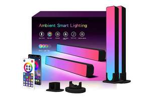 Barres lumineuses LED intelligentes, barre lumineuse de jeu RGB Flow avec 19 modes de scène et modes de synchronisation musicale, lumières LED blanches et colorées pour la décoration de la pièce - Product Image 2