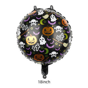 Nouveau <span class=keywords><strong>18</strong></span> <span class=keywords><strong>pouces</strong></span> Halloween boule en aluminium film ballon citrouille fantôme crâne blague fête décoration - Product Image 2