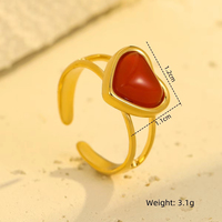 N&S Classic Valentijnsdag Geometrische Herdenkingsjuwelenset van RVS met 18K verguld goud voor dames: ketting, hanger en oorbellen