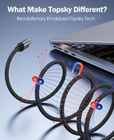 Bobina magnética Usb Cable de carga rápida Cargador de carga rápida Usb C Cable magnético Usb tipo C para cargar teléfonos celulares